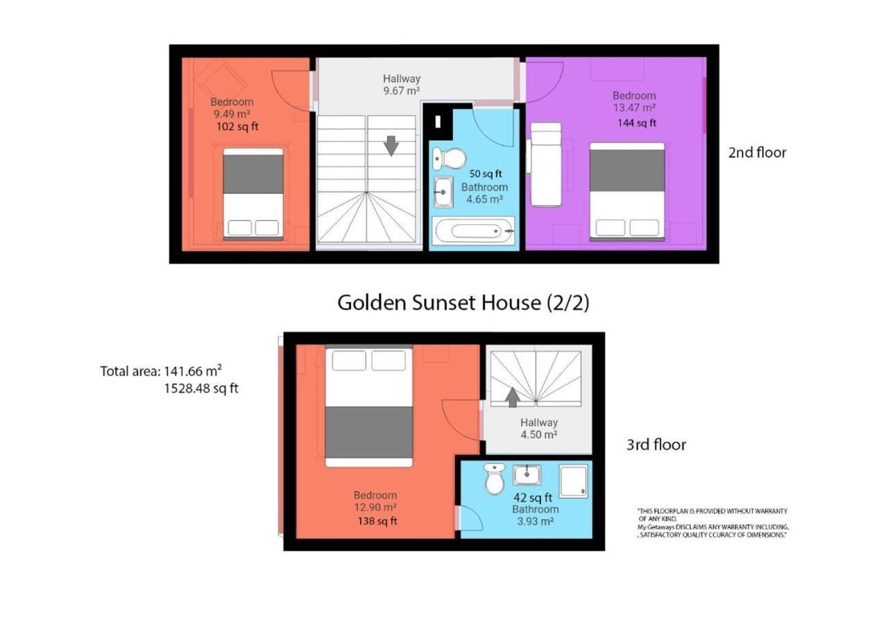 Golden Sunset House With Free Parking By My Getaways Villa Brighton Eksteriør bilde