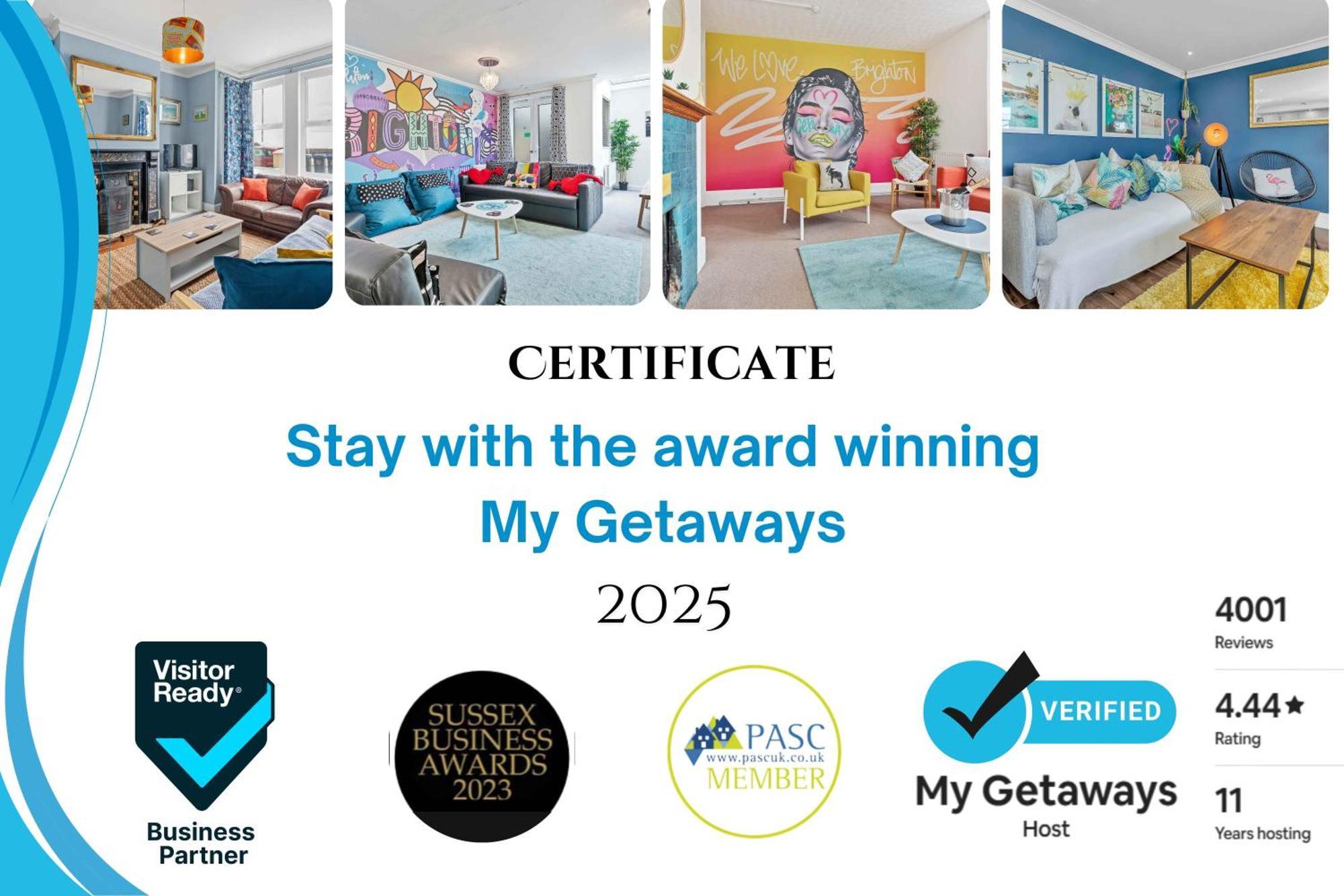 Golden Sunset House With Free Parking By My Getaways Villa Brighton Eksteriør bilde